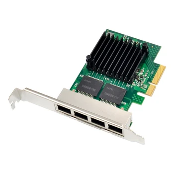 NHI350AM4 PCI-E X4 Гигабитная серверная сетевая карта 4 порта Ethernet Сетевая карта I350-T4 Гигабитная сетевая карта