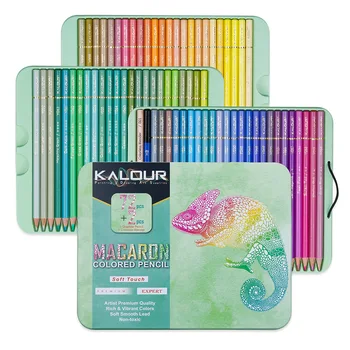 Набор цветных карандашей Macaron 72шт, набор мягких пастельных карандашей для рисования, Цветные мелки для школьного рисования, Раскрашивающие художественные принадлежности