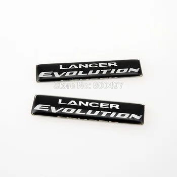2 x Новейший 3D автомобильный стайлинг Алюминиевая клеевая наклейка Эмблема автомобиля Автомобильные аксессуары Клейкий значок для Mitsubishi Lancer EVO Evolution