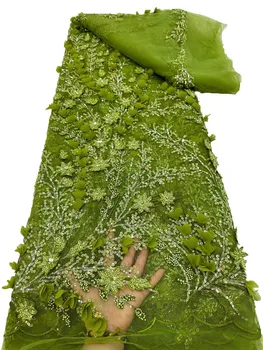 Новое 3D трехмерное кружевное платье с вышивкой из бисера и блесток, вечернее платье в европейском и американском стиле