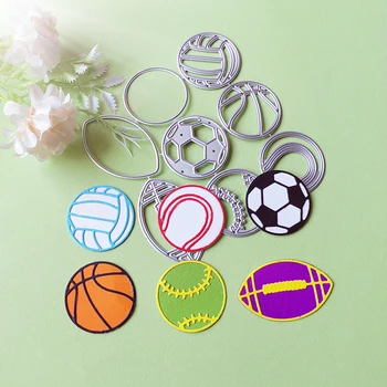 Новые 6 категорий спортивных мячей, режущие штампы, украшение для вырезок, тиснение, украшение для фотоальбома, изготовление открыток, поделки своими руками