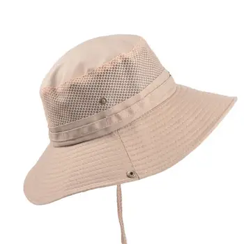Уличная шляпа для рыбалки, мужская дышащая складная однотонная кепка для кемпинга, походов, летняя шляпа-буни для мальчиков