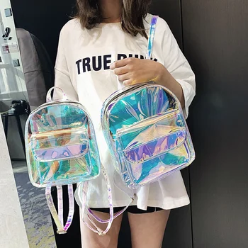 Прозрачный Женский рюкзак из ПВХ Ita Bag Harajuku, школьная сумка для девочек-подростков, рюкзак Kawaii, рюкзак с голографией, рюкзак