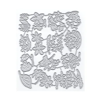 Цветы и листья DzIxY Штампы для резки металла для изготовления открыток Наборы штампов для тиснения бумаги Альбомные поделки 2023 Новые шаблоны Трафареты