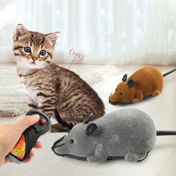 Беспроводная игрушка-мышь, трюк с эмуляцией скрипа, Электронная собака для мыши, Страшные игрушки для домашних животных, Кошка с дистанционным управлением