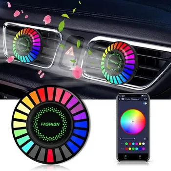Светодиодная подсветка атмосферы RGB Светодиодная лента, Ароматизирующая Освежитель воздуха в автомобиле, управление звуком, Голосовое управление приложением, Подсветка музыкального ритма