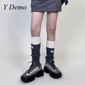 Y Демонстрационные чехлы для ног с надписью Geunge в стиле хип-хоп, трикотажные эластичные гетры для женщин