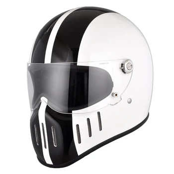 Высокопрочный стеклопластиковый Мотоциклетный защитный полнолицевой шлем для Harley Ретро мотоциклетный полнолицевой шлем для мужчин и женщин Z