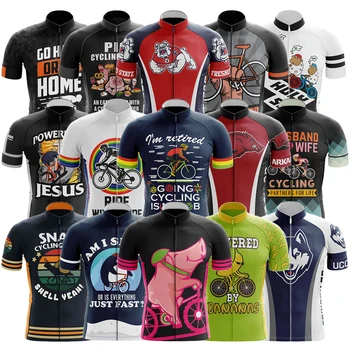 Велосипедная Майка, мужская велосипедная одежда, мужская одежда MTB Maillot, забавная рубашка для горных велосипедов, топы для верховой езды в Эндуро-гонках с коротким рукавом.