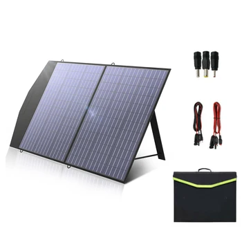 Складная Солнечная панель мощностью 100 Вт Портативный комплект солнечного зарядного устройства для портативной электростанции ноутбуков RV кемпинга на открытом воздухе
