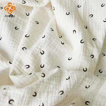 Двухслойная 100% хлопчатобумажная ткань Crescent Crepe размером 135 х 50 см для изготовления мягкой детской одежды своими руками