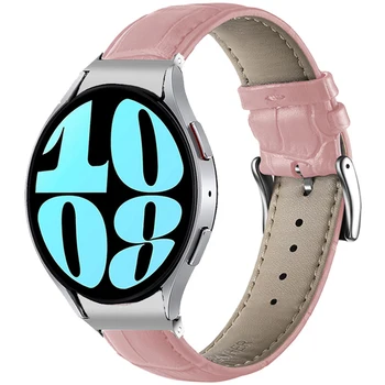 Браслет в бамбуковую полоску Для Samsung Galaxy Watch 6/5/4 44 мм 40 мм/Watch 5 Pro 45 мм watch 4/6 классический Кожаный Ремешок Без Зазоров