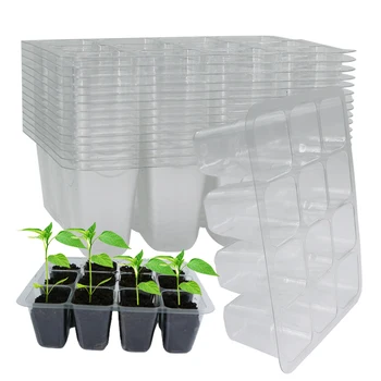 Ящик для выращивания питомника для ДОМАШНИХ ЖИВОТНЫХ на 6/12 отверстий, Пластиковый лоток для закваски рассады, Прозрачное растение для проращивания семян, Цветочные Горшки, Инструменты для домашнего сада