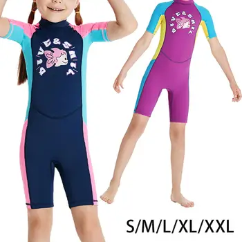 Детские купальники для дайвинга, гидрокостюм для девочек для подводного плавания с маской и трубкой, плавания на каяках