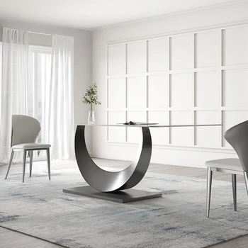 Итальянский минималистичный обеденный стол из шифера, размер светлой квартиры, роскошный современный прямоугольный кухонный стол креативного дизайнера высокого класса