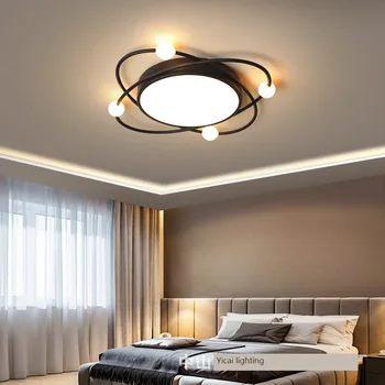 Простой светильник для спальни и кабинета, светодиодный потолочный светильник, Роскошные Теплые домашние Круглые люстры, светодиодные подвесные светильники Nordic 28 Вт