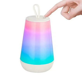 Портативная настольная лампа, Прикроватная лампа с перезаряжаемым сенсорным датчиком, ночник с изменением цвета RGB для спальни, кемпинга на открытом воздухе