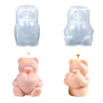 2023 Недавно прибывшая форма для капельного клея diy Кукла-медведь для объятий Ароматерапевтическая свеча силиконовые формы украшения набор для изготовления свечей
