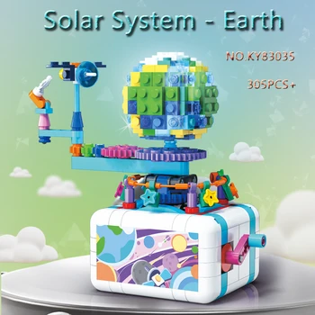 KAZI 305 + ШТ Модель серии Globe Space, совместимая со строительным блоком Lego, пазл из мелких частиц, детская игрушка для сборки в подарок