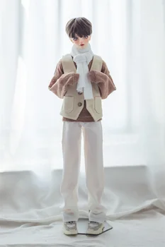 Одежда BJD свитер, шарф, жилет, брюки 1/4 и 1/3 & Uncle, комплект из 4 предметов, аксессуары для кукол bjd