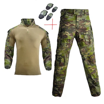 Тактическая Военная одежда для страйкбола, Костюмы, Униформа, Тренировочный костюм, Камуфляж, Охотничьи Рубашки, Брюки, Пейнтбольные комплекты, Военные брюки для мужчин