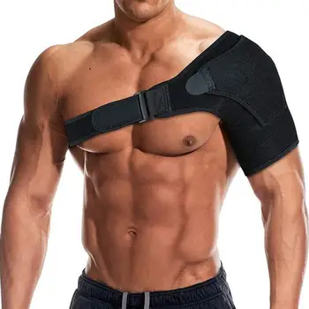Плечевой бандаж для облегчения боли в правом левом плечевом бандаже Регулируемый плечевой бандаж для женщин и мужчин для порванного плеча слева