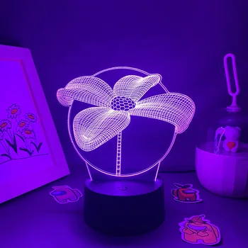 Цветочная 3D лампа, светодиодные ночники, Красивые подарки для друзей, праздничное освещение, настольная Лавовая лампа, украшение спальни, подарок женщине