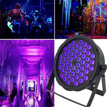 УФ Черный Номинальный Свет 54LED DMX512 Звук Активный Ультрафиолетовый BlackLight DJ Disco Party Stage Lights Прожектор для Дня Рождения Хэллоуина