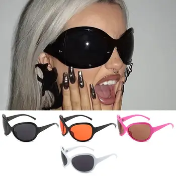 Уникальные негабаритные солнцезащитные очки в стиле хип-хоп прохладных готических оттенков, спортивные солнцезащитные очки, защитные очки