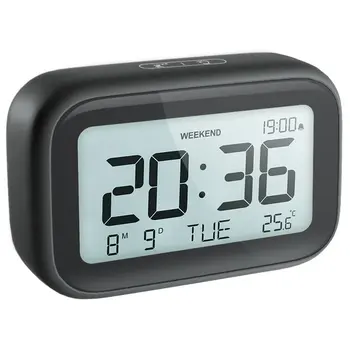 ЖК-цифровой будильник, умный электронный дисплей, календарь повтора, часы температуры и влажности, настольные часы для домашнего офиса, спальни