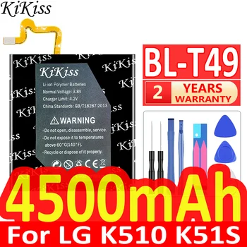 Аккумулятор KiKiss для LG K510, K51S, K41S LM-K51, LM-K410BMW, LM-K510BMW, LM-K510HM Q730M BL-T49, батареи BL T49 емкостью 4500 мАч + Инструменты