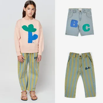 Детские джинсы бренда BC 2023, новые осенние детские джинсы для мальчиков и девочек