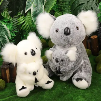 Милые Мягкие Плюшевые игрушки с коалами, кукла-медведь, имитация Каваи, Мама, Дети, Коалы, День Рождения, Рождественский подарок для Детей, Малыш
