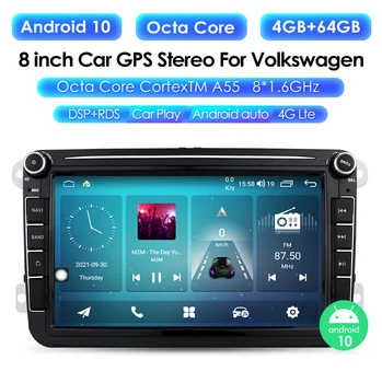 Android 10 8 дюймов 2din Автомобильный DVD-Радио для VW POLO GOLF 5 6 POLO PASSAT B6 CC JETTA TIGUAN TOURAN EOS SHARAN SCIROCCO CADDY GPS Nav