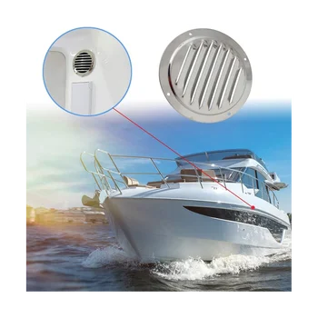 5-дюймовое круглое вентиляционное отверстие с жалюзи, крышка для вентиляции морской лодки из нержавеющей стали 316, 2 шт