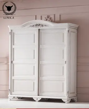 Придворная французская мебель шкаф из массива дерева главная спальня Европейский двухдверный шкаф для хранения вещей