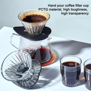 Многоразовые фильтры для кофе, насадка для капельницы, воронка для эспрессо, 1-2 чашки, 4-6 чашек, кофеварка, Инструменты для приготовления кофе, посуда