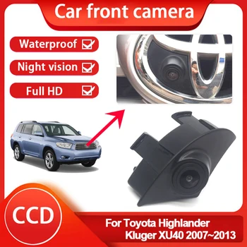 HD AHD Камера ночного видения с водонепроницаемым логотипом для парковки автомобиля спереди для Toyota Highlander Kluger XU40 2007 ~ 2012 2013