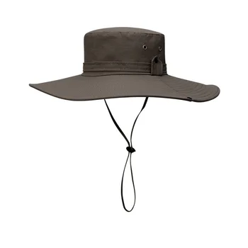 Солнцезащитные кепки для рыбалки на открытом воздухе, шляпа с большим карнизом, солнцезащитный козырек для рыбака, водонепроницаемая быстросохнущая дышащая кепка для зонта, мужская