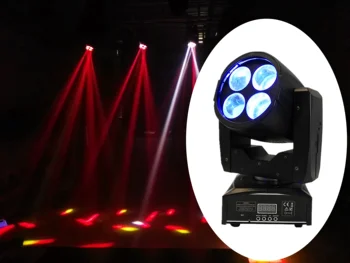 1pcs/lotMini 4 eyes bee LED Moving Head wash and Beam 4x10W RGBW 4в1 Wash Light + 12W RGBW LED Beam dj Disco Strobe Stage lights