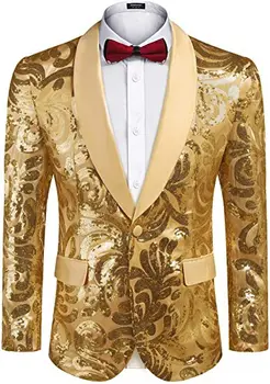 HOO 2023 Мужской атласный пиджак с блестками, сценическое представление, Банкетный Свадебный блейзер