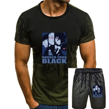 Мужские футболки GOODNISHA с короткими рукавами из аниме темнее черного