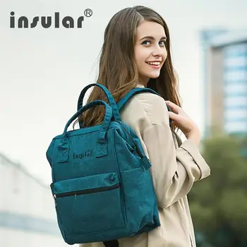 Новый стиль, Многофункциональный рюкзак для детских подгузников Insular, модный рюкзак для мам, водонепроницаемый рюкзак для подгузников