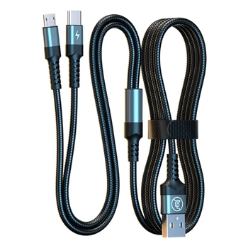 Кабель для зарядки USB-Type-C + Micro USB Type-C Поддерживает зарядку и передачу данных Прямая поставка
