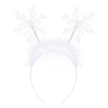 2 шт. Женские повязки на голову, рождественские Бопперы со снежинками, аксессуары для волос Snowflake для рождественской вечеринки