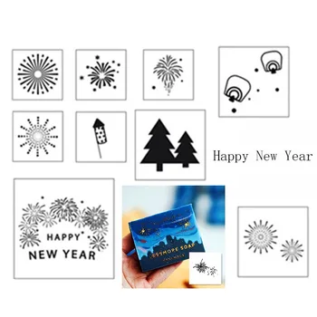Акриловая прозрачная печать серии Happy New Year, прозрачный штамп, принадлежности для мыловарения ручной работы, наборы инструментов на заказ