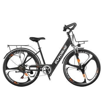 26-дюймовый электрический городской велосипед с сиденьем/корзиной, 2 колеса, электрические велосипеды, колеса со спицами, Электрические велосипеды мощностью 36 В 350 Вт, скрытый аккумулятор