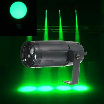 Зеленый светодиодный прожектор, проектор с эффектом луча, точечный сценический светильник для вечеринки, шоу, клубной свадьбы, дискотеки DJ, светодиодное точечное освещение