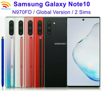 Оригинальный Samsung Galaxy Note 10 Note10 N970FD с двумя Sim-картами Android 256 ГБ ПЗУ 8 ГБ ОЗУ NFC восьмиядерный 4G LTE