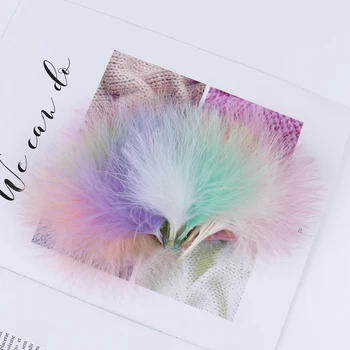 100шт Многоцветных перьев Марабу для изготовления ювелирных изделий DIY Craft Украшения из Индейки Оптом